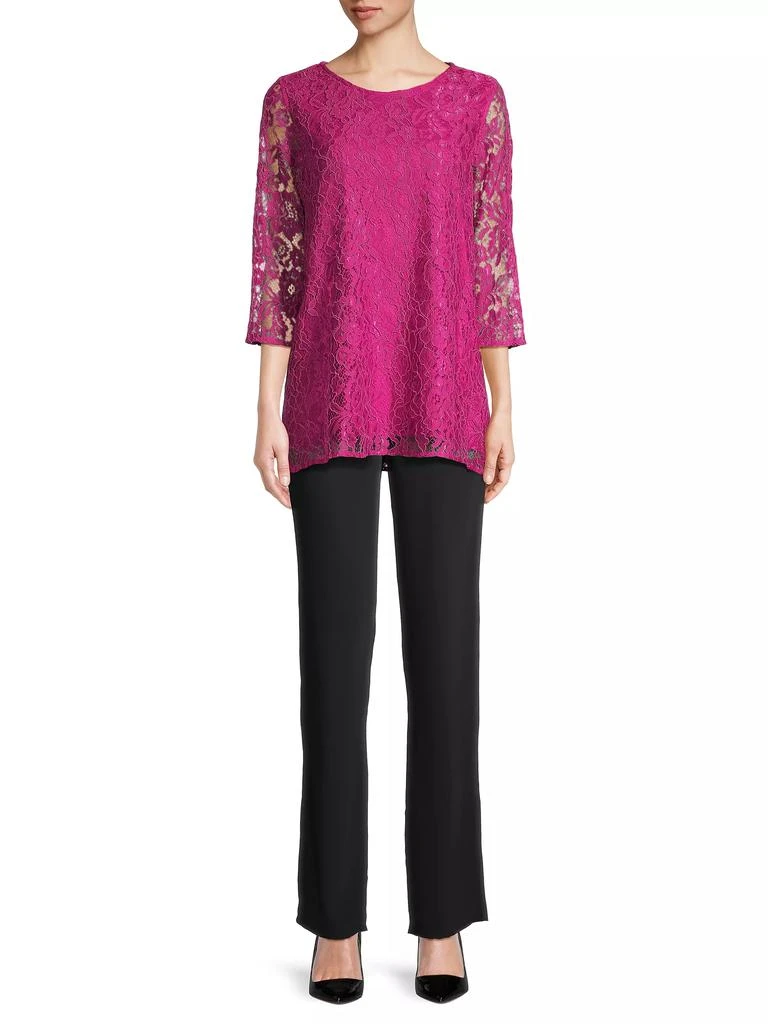 Caroline Rose Floral Lace Tunic Top 2