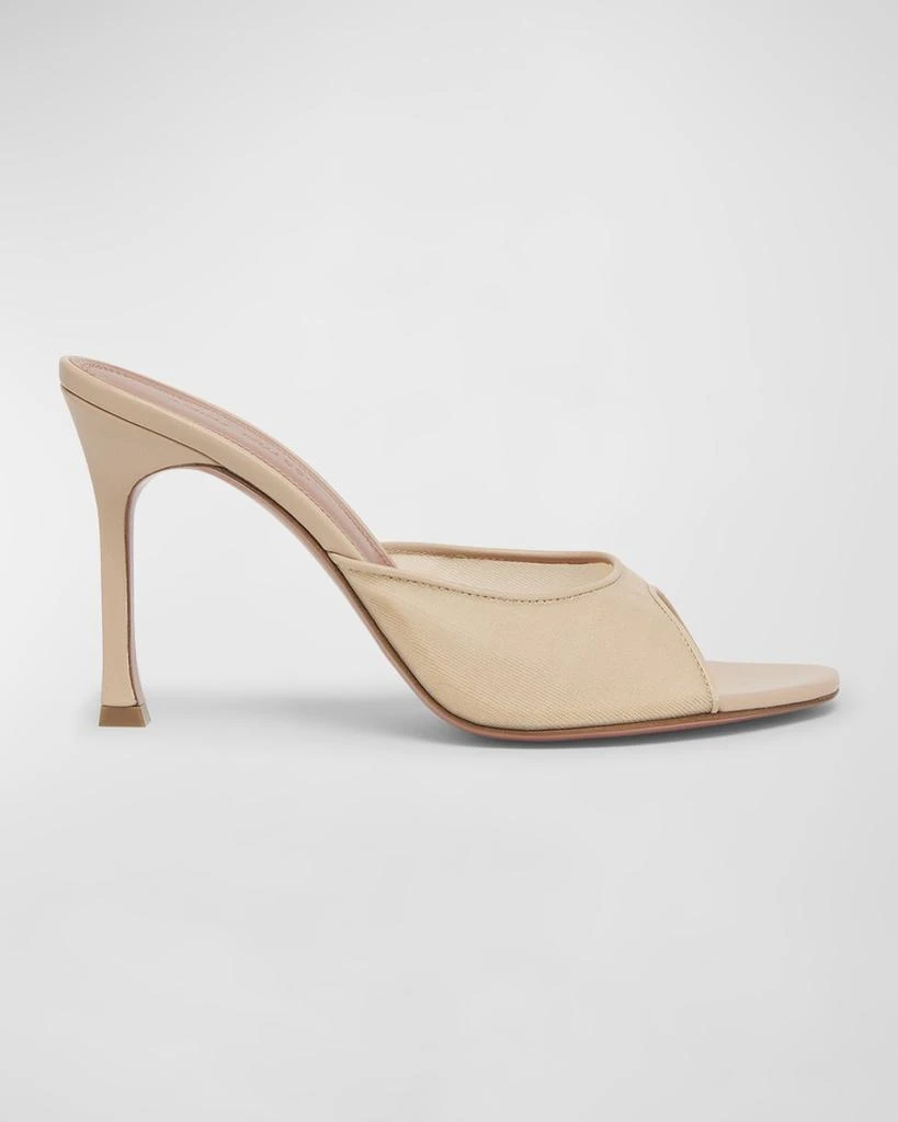 Amina Muaddi Alexa Mesh Slide Sandals 1