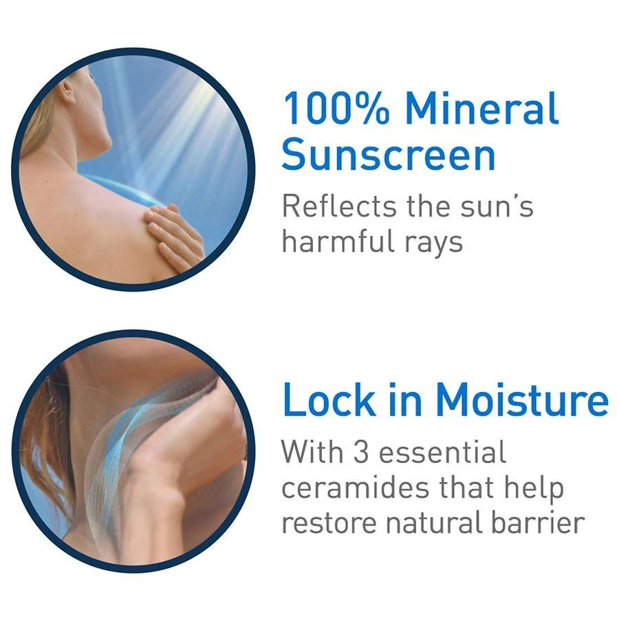 CeraVe Hydrating 100% Mineral Face Sunscreen SPF 50 with Zinc Oxide & Hyaluronic Acid 7