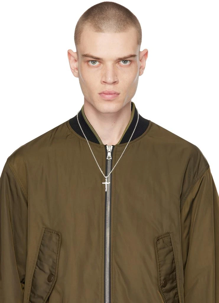 Emanuele Bicocchi SSENSE Exclusive Silver Ice Cross Necklace 2