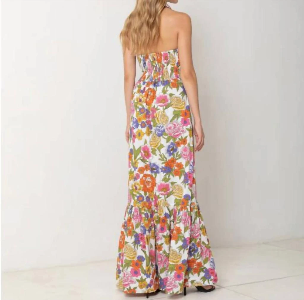 SWF Crossover Halter Maxi Dress In Spring Floral 2