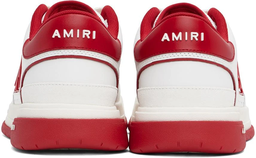 AMIRI White & Red Classic Low Sneakers 2