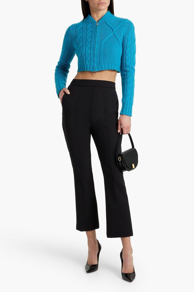 Max Mara Nepeta grain de poudre wool-blend kick-flare pants