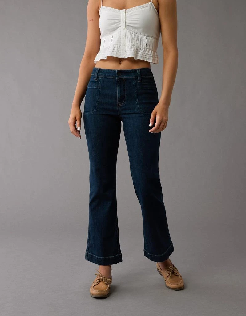 AE AE Next Level High-Waisted Kick Bootcut Crop Jean 1