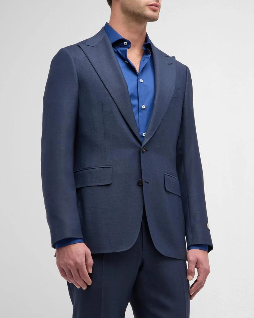 Canali Men's Textured Super 130s Wool Suit 4