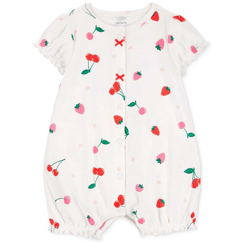 Carter's Baby Girls Cherry Snap Up Romper 1