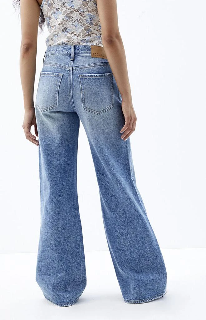 PacSun Lena Low Rise Super Baggy Jeans Ripped Medium Indigo 4