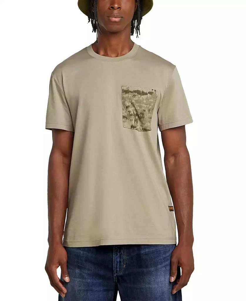 G-Star Men's Straight Fit Shadow Woven Camo Pocket T-Shirt 1
