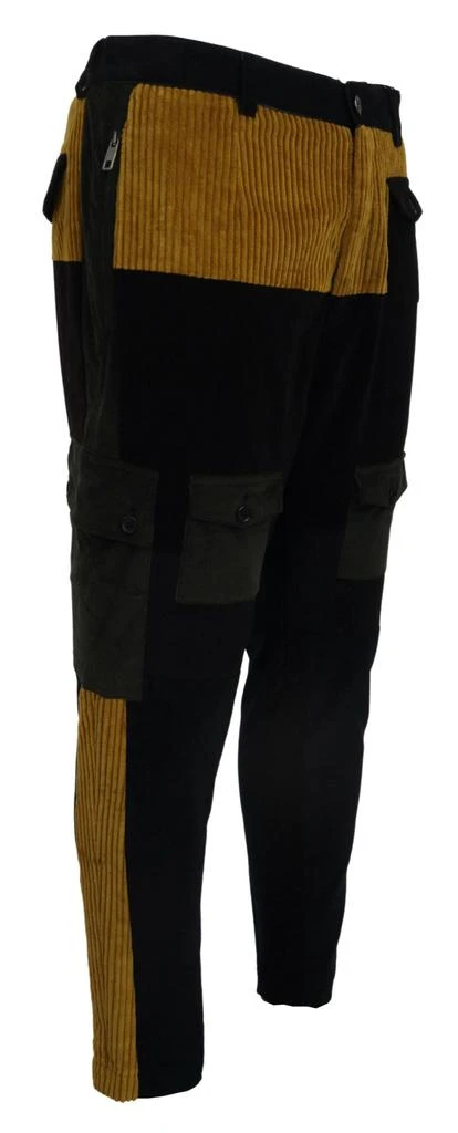 Dolce & Gabbana Dolce & Gabbana Elegant  Tape Trousers with yellow Men's Accent 2