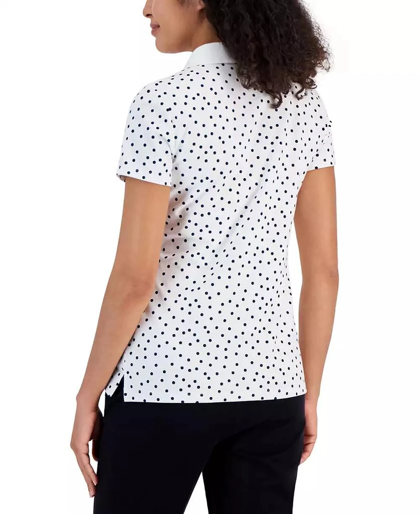 Tommy Hilfiger Women
s Printed Quarter-Button Polo Top 2