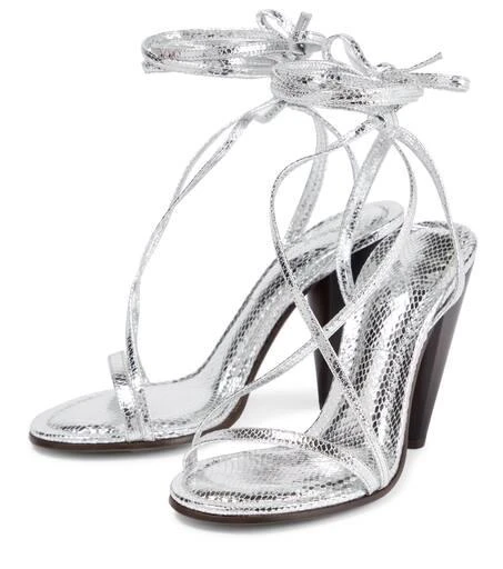 Isabel Marant Aliza metallic leather sandals 5