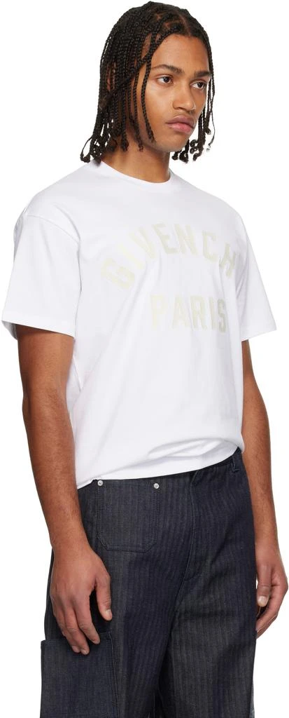 Givenchy White 
Givenchy Paris
 Embroidery T-shirt 2