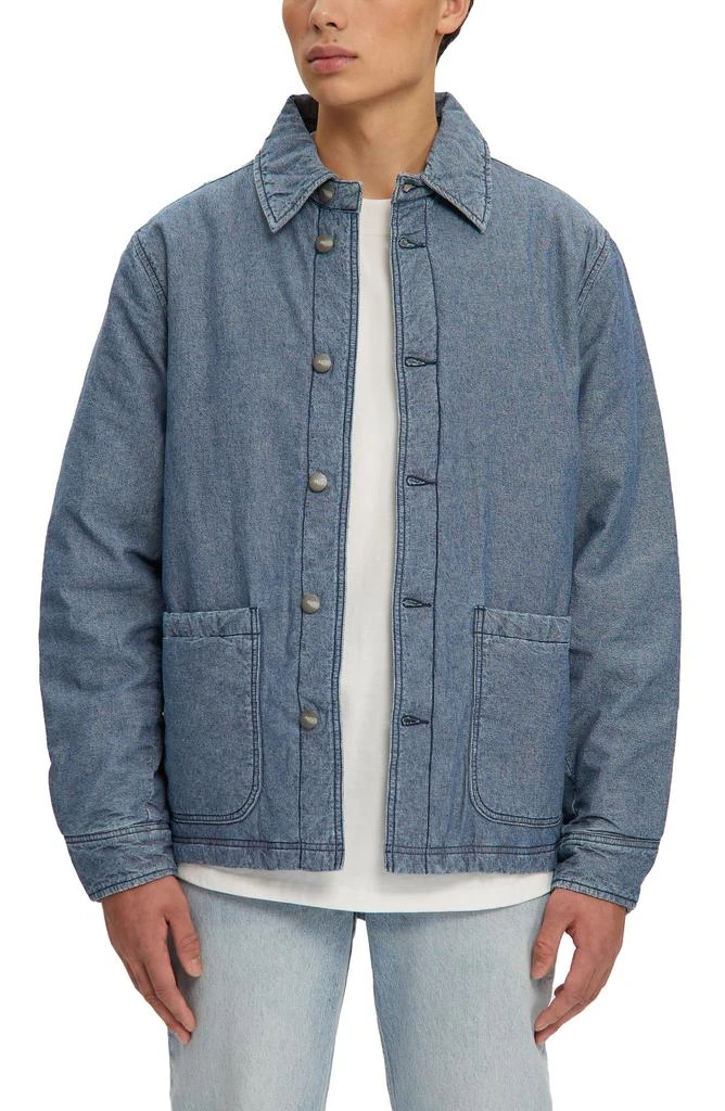 NOIZE Archie Denim Puffer Shirt Jacket