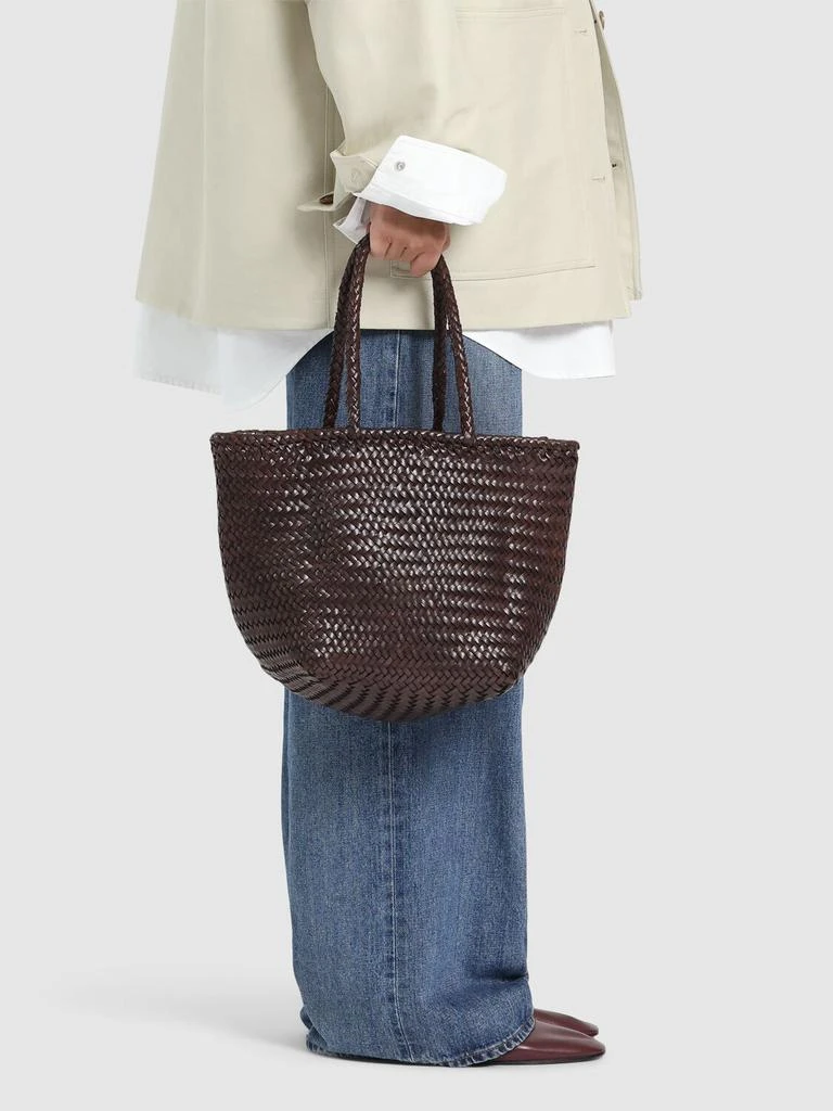 DRAGON DIFFUSION Grace Small Woven Leather Basket Bag 1