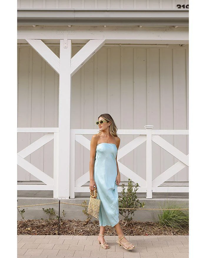 blue dress for baby girl LA LUNE ASYMMETRICAL LONG SLEEVE MINI DRESS | CREAM | DRESSES main image 0