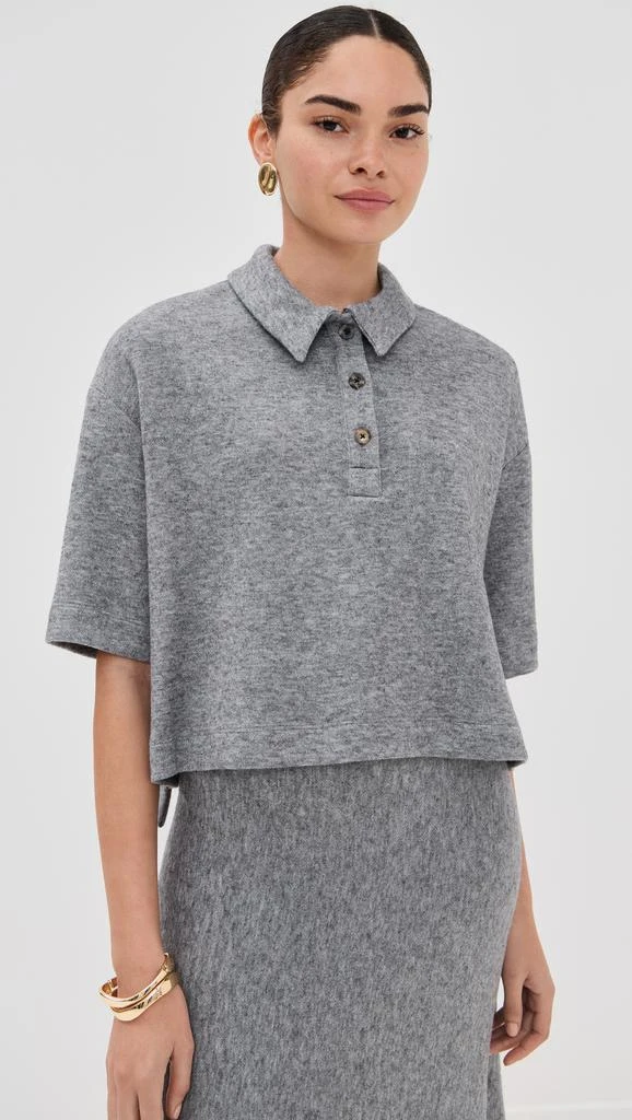 ROSETTA GETTY Cropped Oversized Polo 6