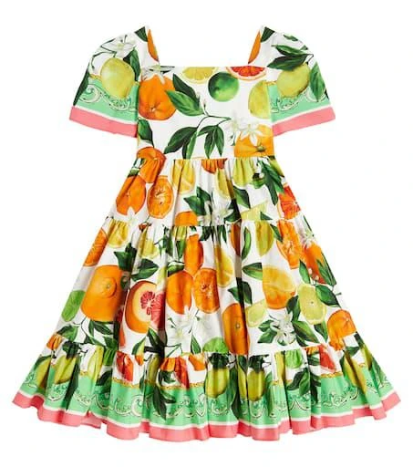 Dolce & Gabbana Printed tiered cotton poplin dress 1