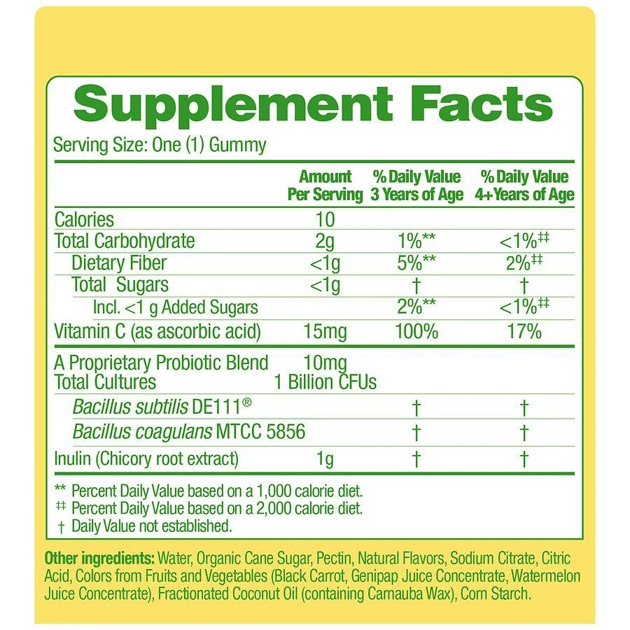 Culturelle Kids Daily Probiotic + Veggie Fiber Gummies Berry Blast 4