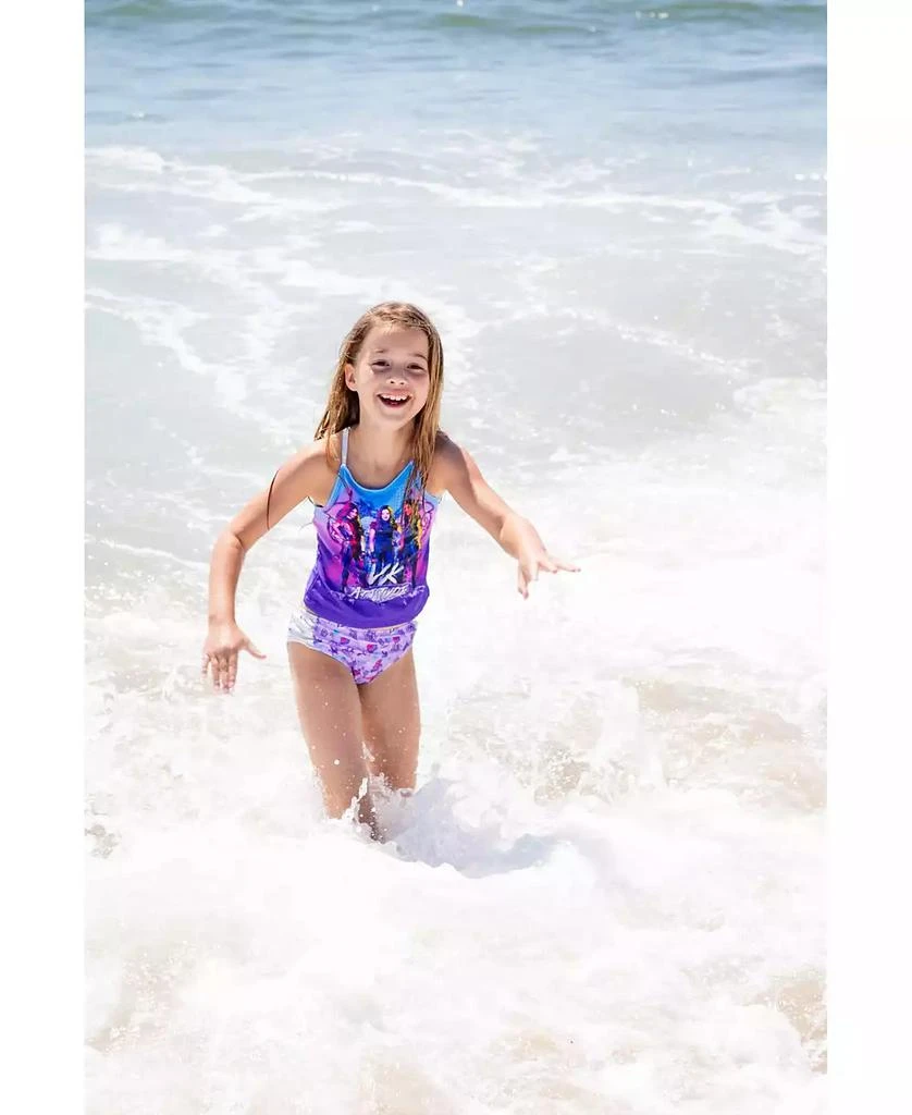 Descendants Girls Uma Evie Mal Tankini Top and Bikini Bottom Swim Set to 6