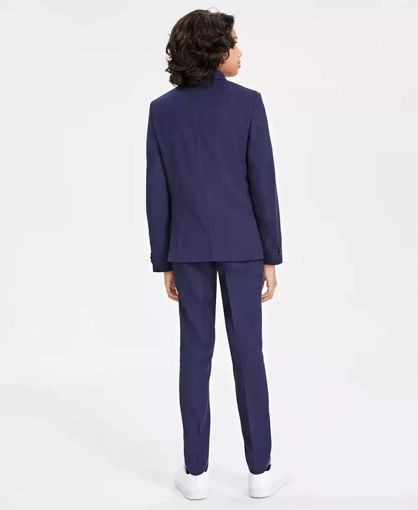 Kenneth Cole Big Boys Mini Check Slim Fit Stretch 2-Piece Suit 2