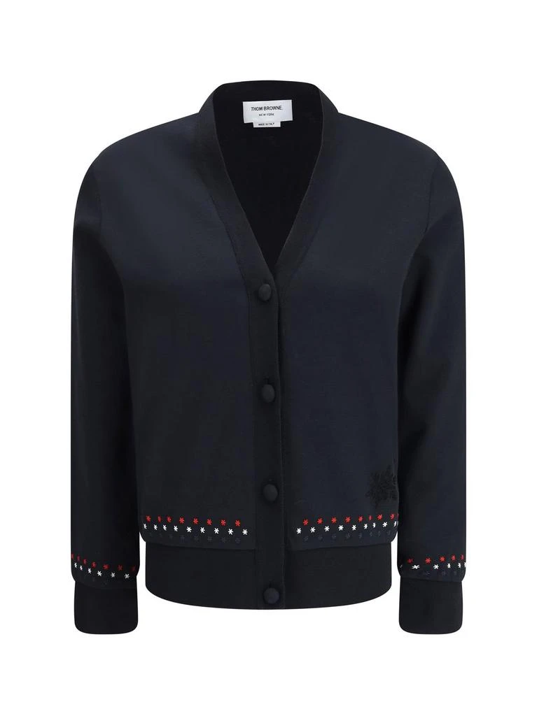 Thom Browne Thom Browne Snowflakes Knitted Cardigan from Cettire