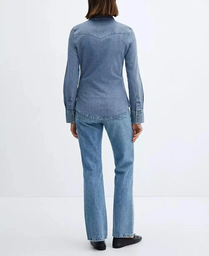 Mango Women's Chest-Pocket Denim Shirt 2