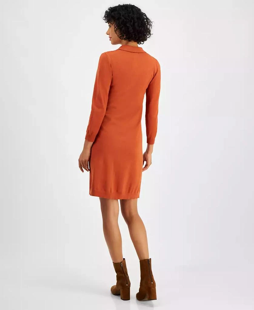 Robbie Bee Petite Cable-Knit Half-Zip Sweater Dress 2