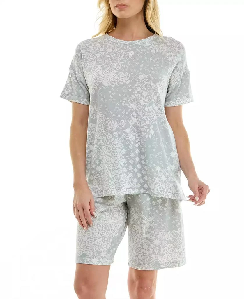 Roudelain Women
s Short-Sleeve Drop Shoulders Top 
Shorts, 2-Piece Set 5