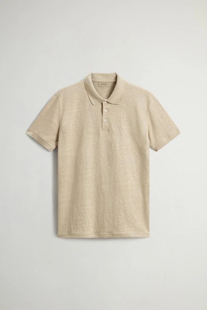 Woolrich Pure Linen Polo Shirt - Men - Blue 5
