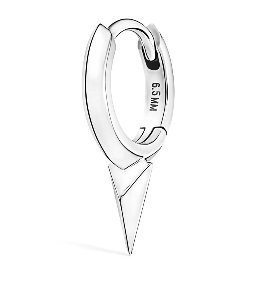 Maria Tash White Gold Faceted Single Short Spike Hoop Earring (6.5mm) 1