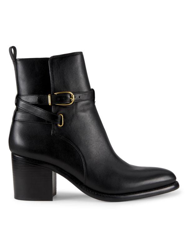 VERONICA BEARD Sohelia 75MM Leather Ankle Boots