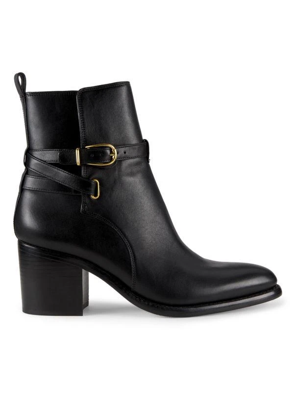 VERONICA BEARD Sohelia 75MM Leather Ankle Boots 1