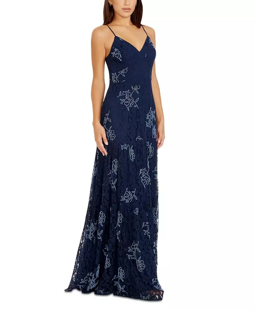 dress the population blue lace dress Dress The Population Mila Dress - Blue main image 1