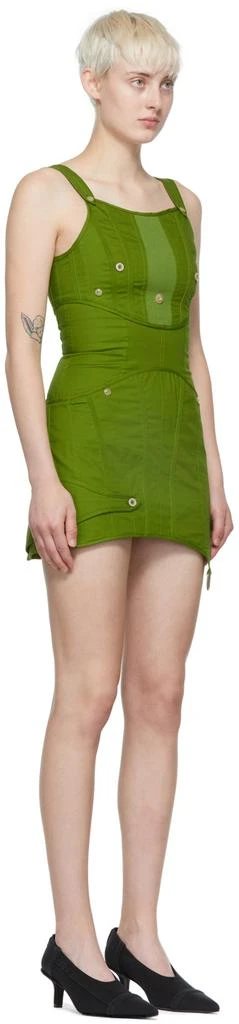 Acne Studios Green Cotton Mini Dress 2