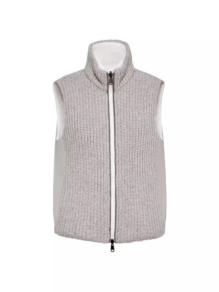 Brunello Cucinelli Cashmere Feather Yarn Reversible Down Vest 1