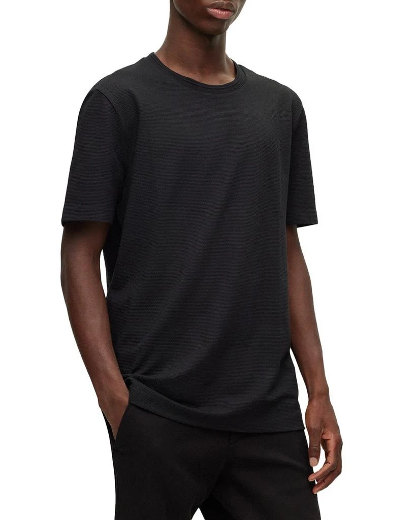 Hugo Boss Tiburt Regular Fit Textured Short Sleeve Tee 1