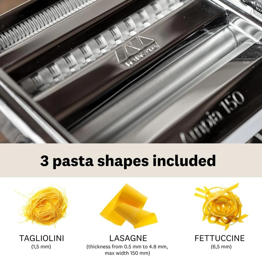 Marcato Atlas Ampia 150 Pasta Machine, Made In Italy, Silver 3