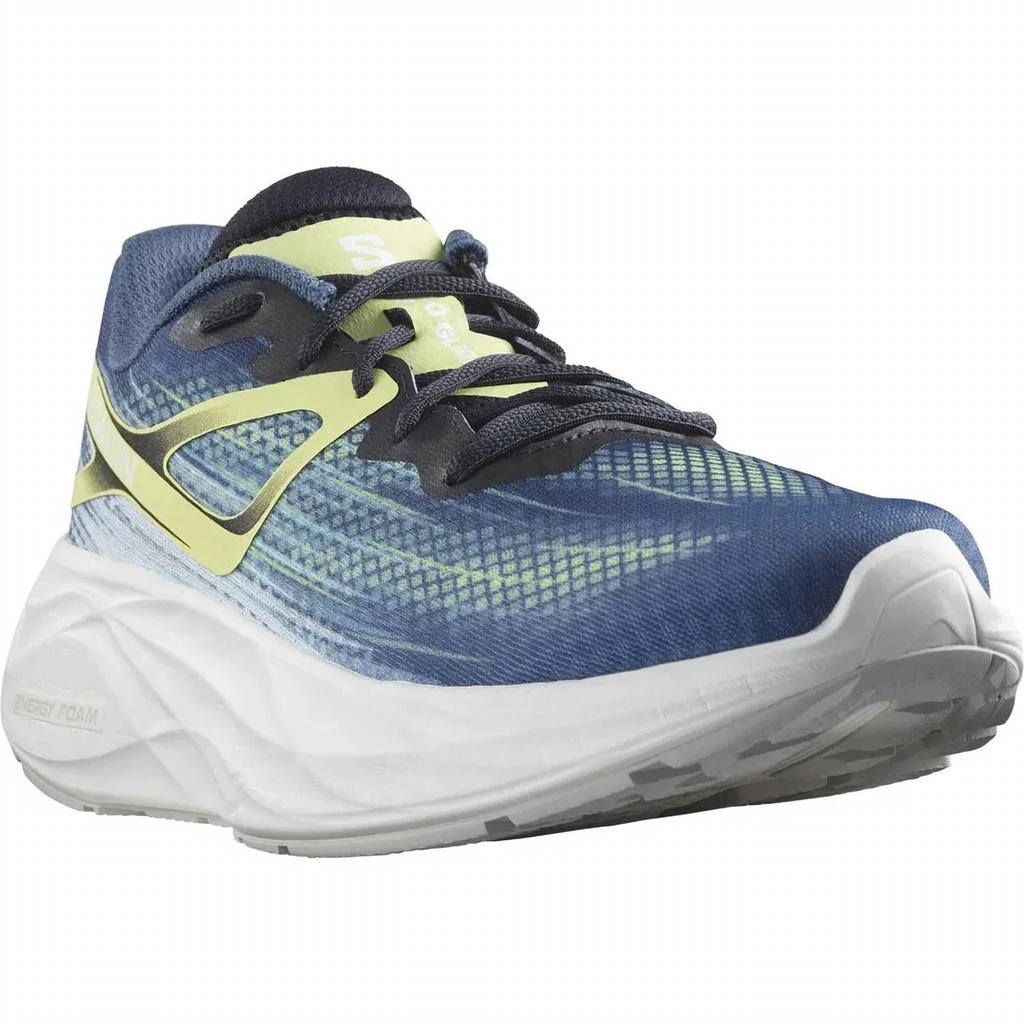 Salomon Men's Aero Glide Running Shoes In Blue Ashes/dark Sapphire/sunny Lime 3