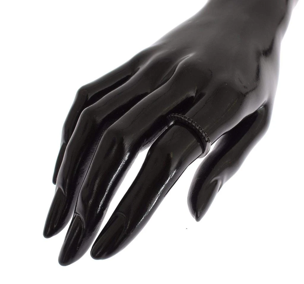 Nialaya Nialaya Black CZ Rhodium 925 Silver  Ring 7