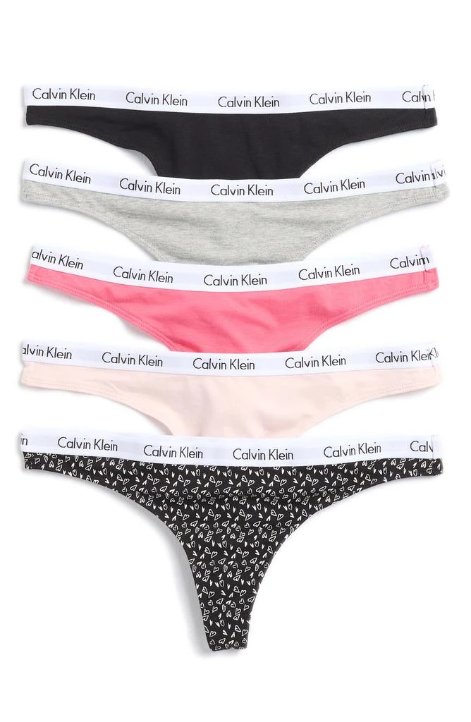Calvin Klein Logo Thongs - Pack of 5 1