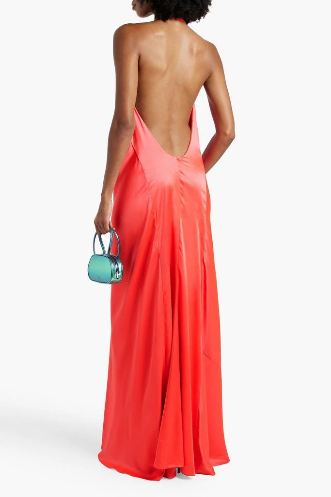 Michelle Mason Draped silk-satin maxi slip dress 3