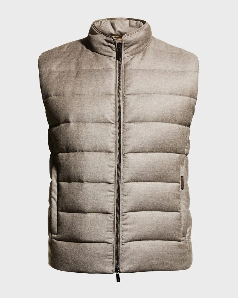 MOORER Men's Flannel Down Vest 2