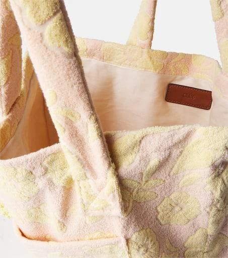 Chloé Floral cotton-blend terry diaper bag 2