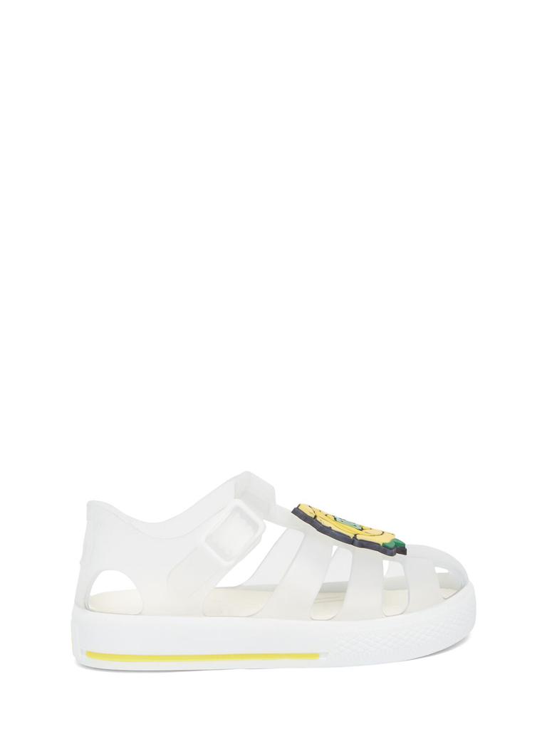 DOLCE & GABBANA Logo Flower Jelly Sandals