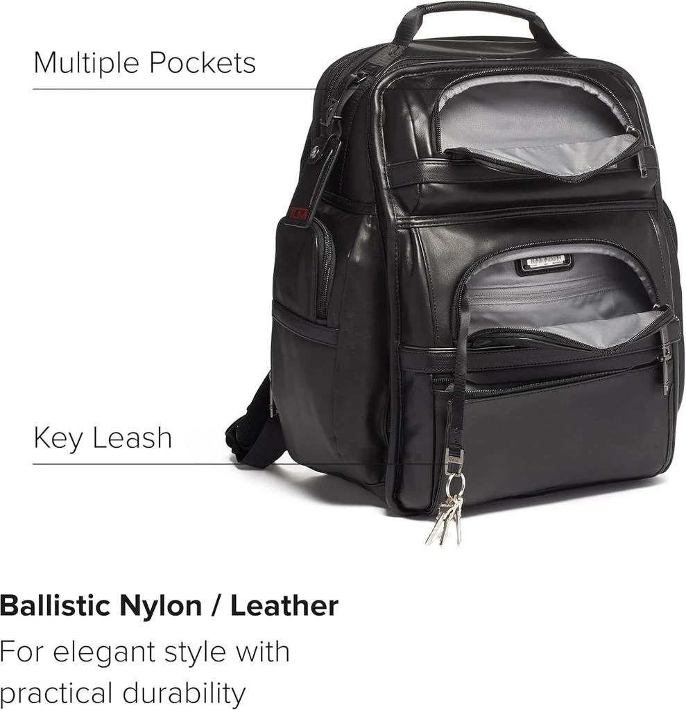 Tumi TUMI - Alpha Brief Pack - Men's and Women's Work and Travel Laptop Backpack with Padded Adjustable Strap - Fits Up to 15" Screen - Black 3