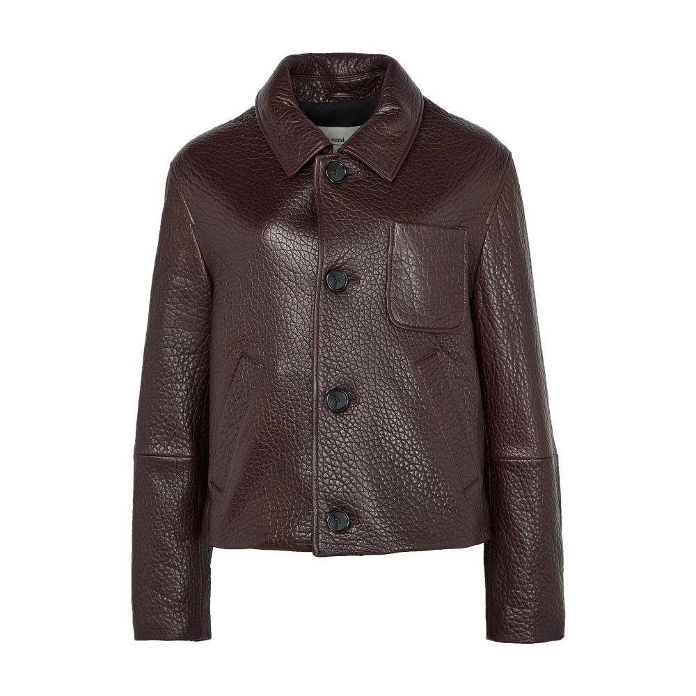 AMI Buttoned leather jacket 7