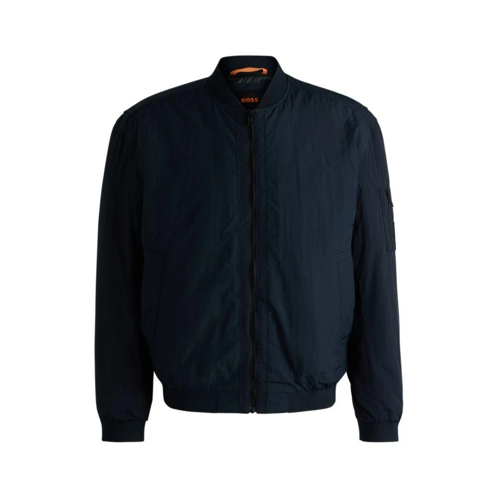 Hugo Boss Water-repellent bomber jacket with logo badge 1