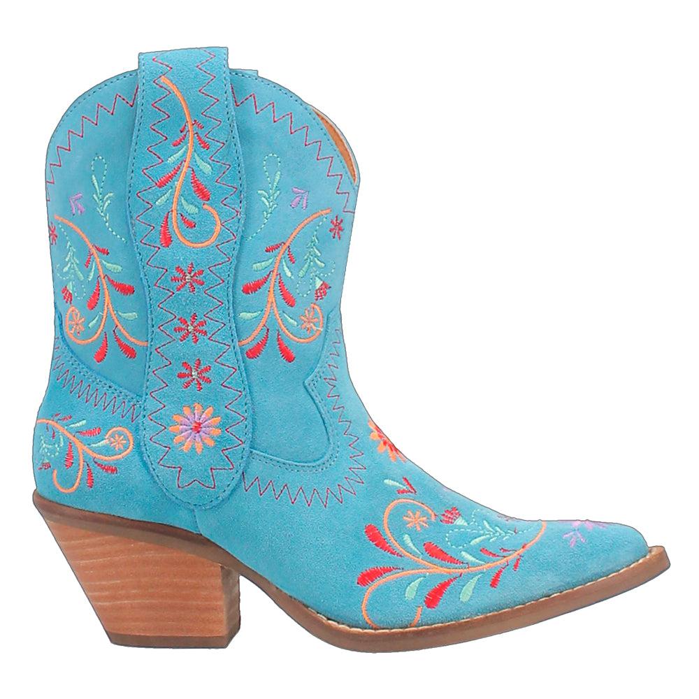 Dingo Sugar Bug Floral Embroidery Round Toe Cowboy Booties