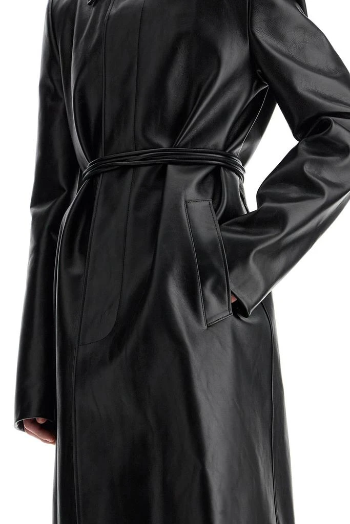 Alexander McQueen waterproof leather jacket with voluminous shoulders 4