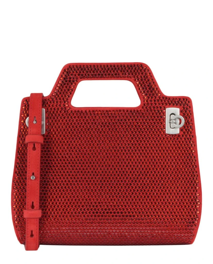 Salvatore Ferragamo Wanda Mini Stain And Strass Top-Handle Bag